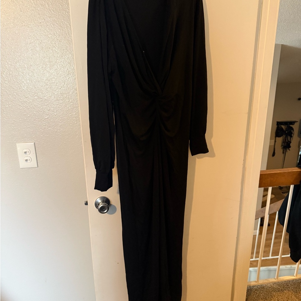 Elegant Black Long Sleeve Dress